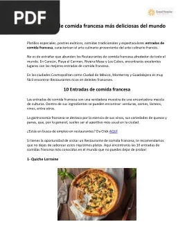 10 Entradas de comida francesa más deliciosas del mundo