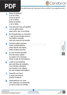 Adivinanzas de Frutas