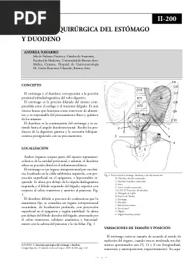 Anatomía quirúrgica del estómago y duodeno