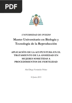 Aplicación de la acupuntura en el tratamiento de la ansiedad en mujeres sometidas a procedimientos de fertilidad