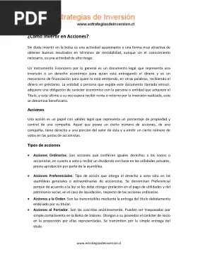 ¿Cómo Invertir en Acciones?