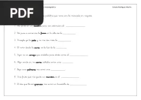 Completa las frases con rimas