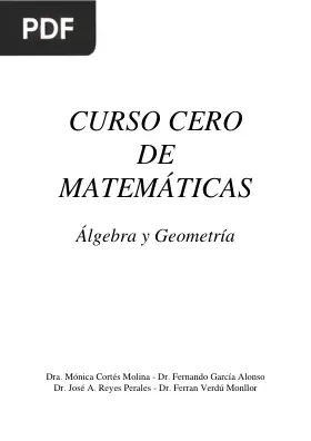 Curso cero de matemáticas