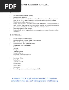 Curso Panaderia y Pastelería