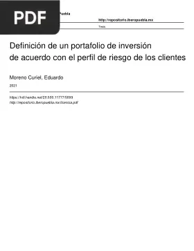 Definición de un portafolio de inversión de acuerdo con el perfil de riesgo de los clientes