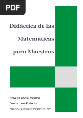Didáctica de las Matemáticas para Maestros