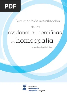 Documento de actualización de las evidencias cientificas en homeopatía