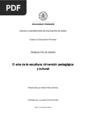 El Arte de la Escultura: Dimensión Pedagógica y Cultural