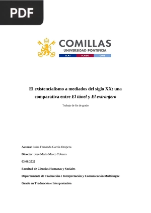 El Existencialismo a Mediados del Siglo XX: El Túnel y El Extranjero