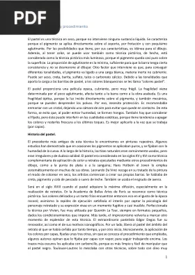 El pastel, técnica y procedimiento