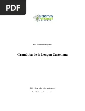 Gramática de la lengua Castellana
