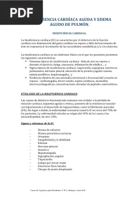 Insuficiencia cardíaca aguda y edema agudo de pulmón