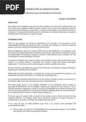 Introducción al Existencialismo