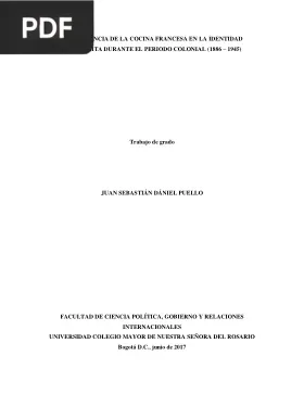 La Influencia de la Cocina Francesa en la Identidad Vietnamita Durante el Periodo Colonial (1886-1945)