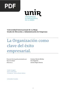 La organización como clave del éxito empresarial