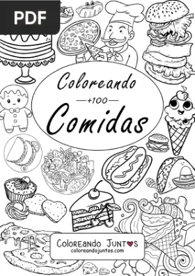 Libro de Comidas para Colorear