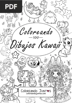 Libro de Dibujos Kawaii para Colorear
