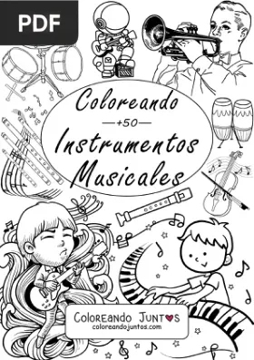 Libro de Instrumentos Musicales para Colorear