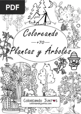 Libro de Plantas y Árboles para Colorear