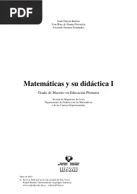 Matemáticas y su didáctica I