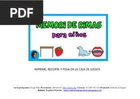 Memoria de Rimas para Niños