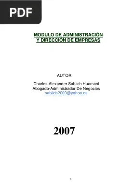 Módulo de Administración y dirección de empresas