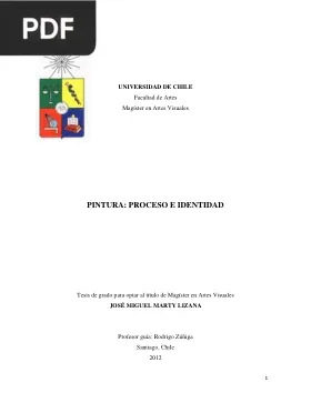 Pintura: Proceso e identidad