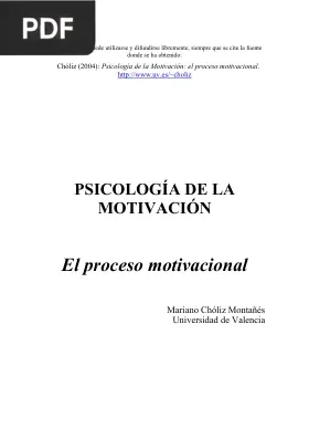 Psicología de la Motivación: El proceso motivacional