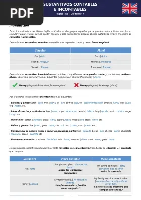 Sustantivo contables e incontables