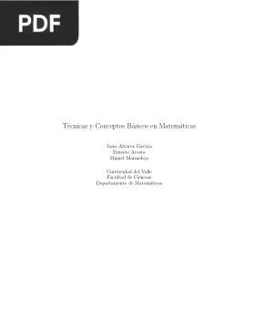 Técnicas y Conceptos Básicos en Matemáticas