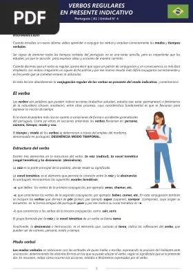 Verbos Regulares en Presente Indicativo